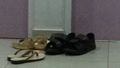 Diabetic Neuropathy Gangrene Case Protective Footware (black pair on right).(Click right button to enlarge in new window)
