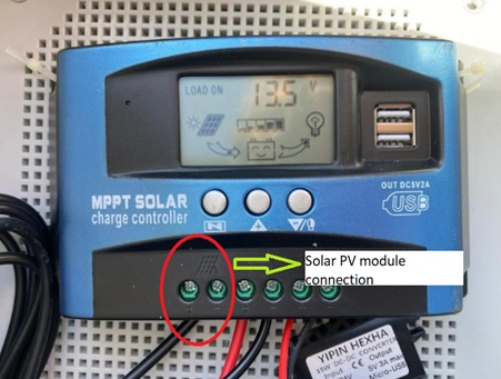 File:Connecting solar to charge controller.jpg