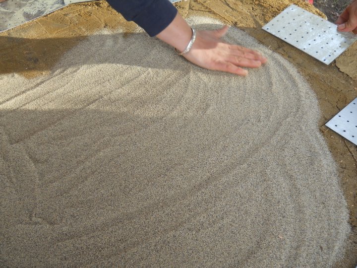 File:Spreading fine sand for the firebricks.jpg