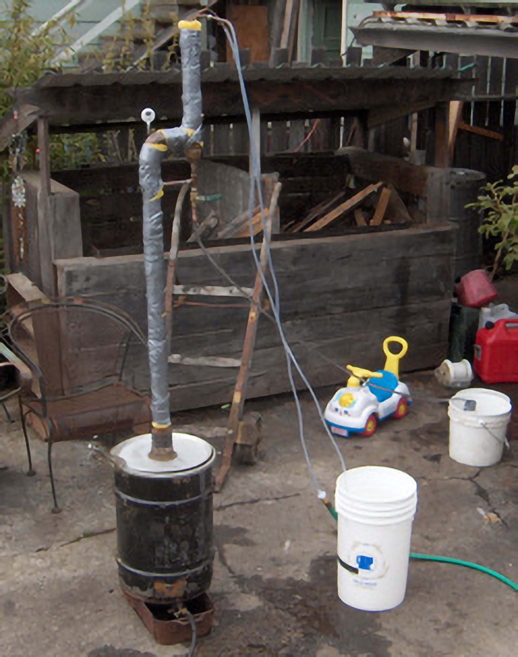 Homemade ethanol still to compare ethanol from local organic sugar beets and from imported refined cane sugar