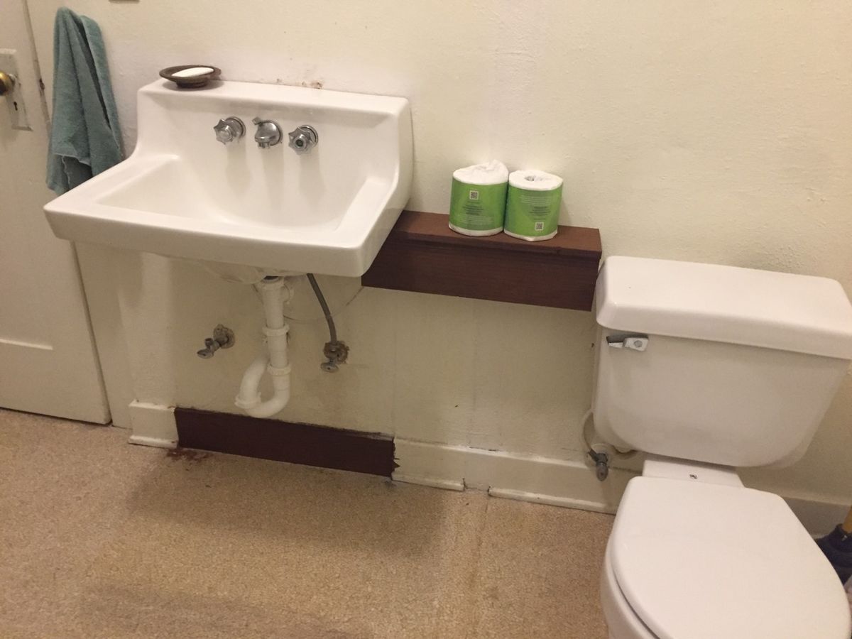 grey water system under bathroom sink