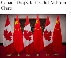 Canada Drops Tariffs On EVs From China