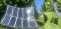 Estanterías fotovoltaicas de postes y cables de bajo coste
