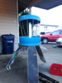 Upcycled Disc Golf An upcycled disc golf basket using skateboards and a 55 gallon drum.