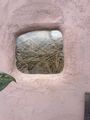 Truth Window displaying the beach grass clay mixture.